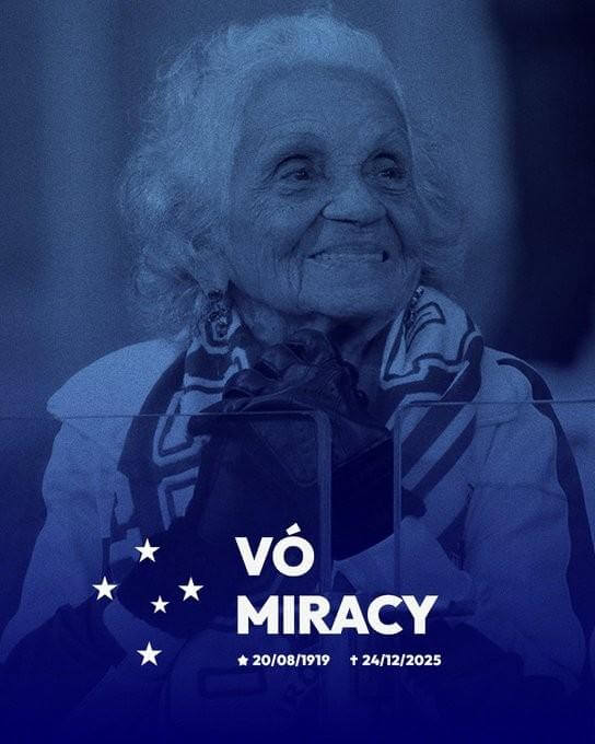 Vo Miracy, torcedora icônica do Cruzeiro, falece aos 106 anos soaquinoticias