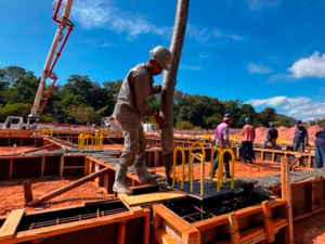 Obras do Mercado Central de Ipatinga avançam com concretagem da fundação soaquinoticias