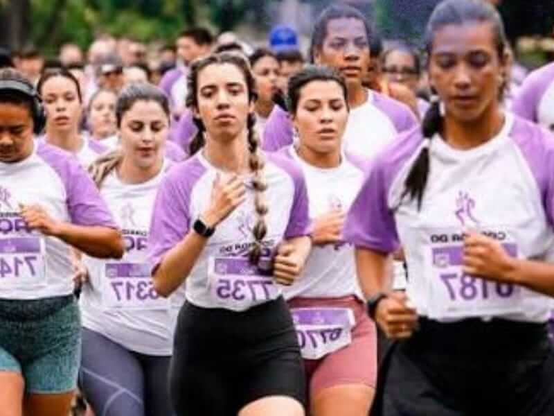 Corrida Agosto Lilas conscientiza sobre violencia contra mulher em Timoteo soaquinoticias