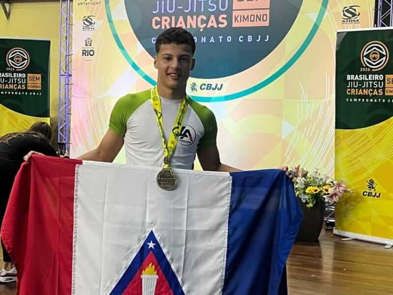 Atleta mineiro de 15 anos conquista terceiro lugar no Campeonato Brasileiro de Jiu-Jitsu soaquinoticias