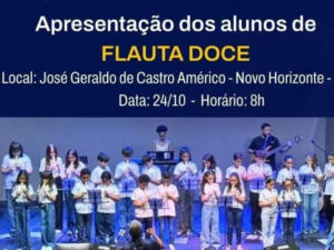 Programa Mais Musica promove apresentacao de flauta doce em Timoteo soaquinoticias
